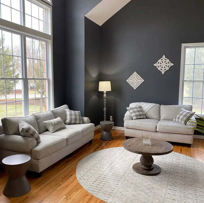 Benjamin Moore Charcoal Slate Living Room