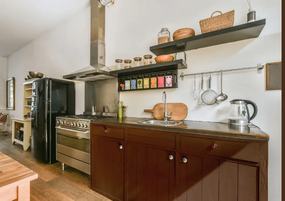 Benjamin Moore Charleston Brown kitchen cabinets
