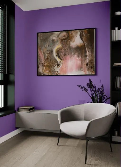 Benjamin Moore Charmed Violet living room