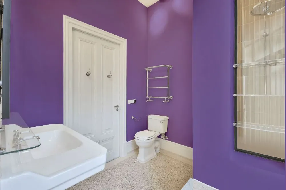 Benjamin Moore Charmed Violet bathroom