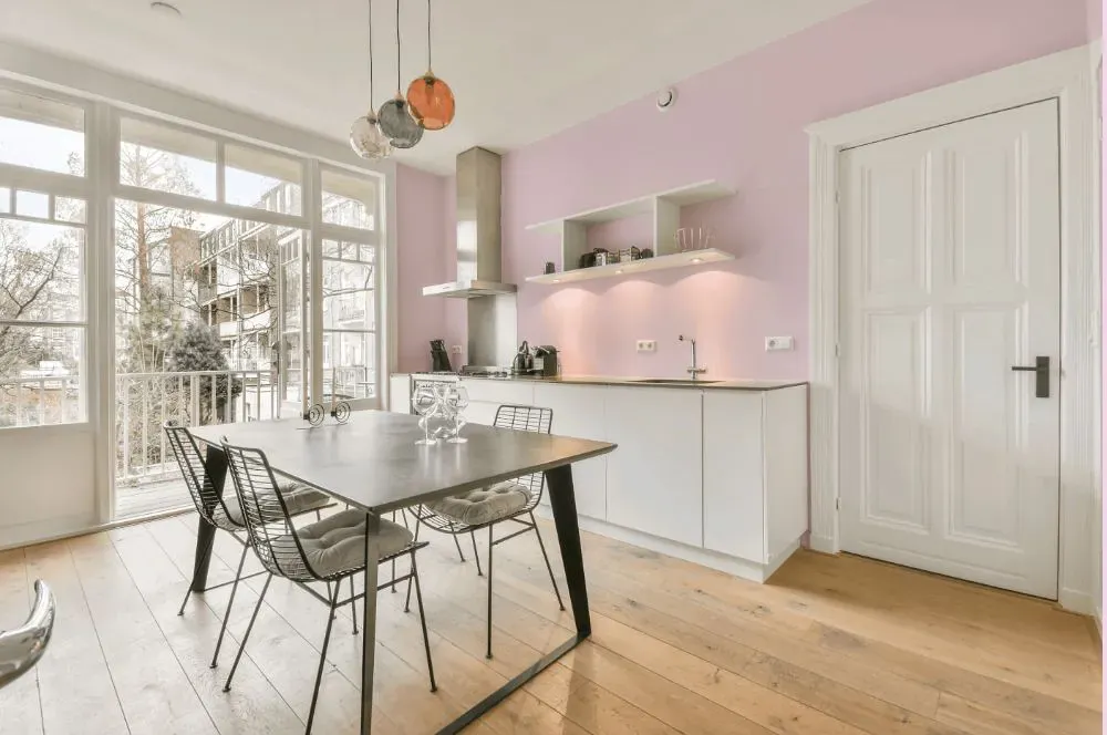 Benjamin Moore Charming Pink kitchen review
