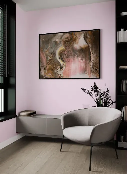 Benjamin Moore Charming Pink living room