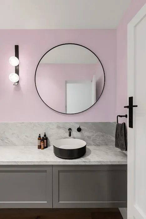 Benjamin Moore Charming Pink minimalist bathroom