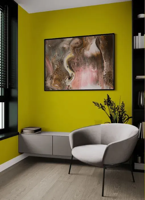 Benjamin Moore Chartreuse living room