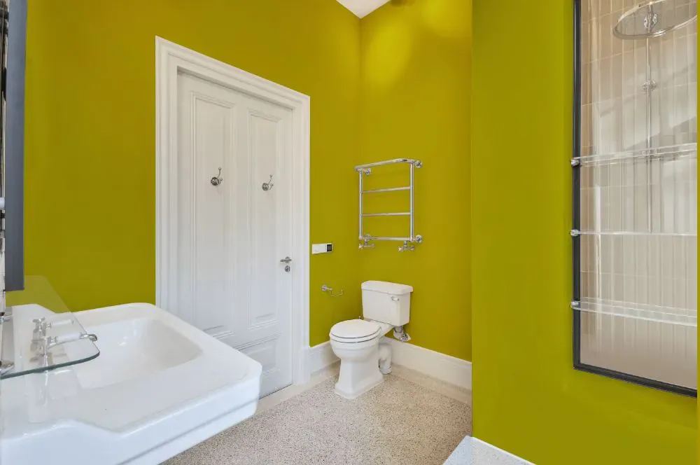 Benjamin Moore Chartreuse bathroom