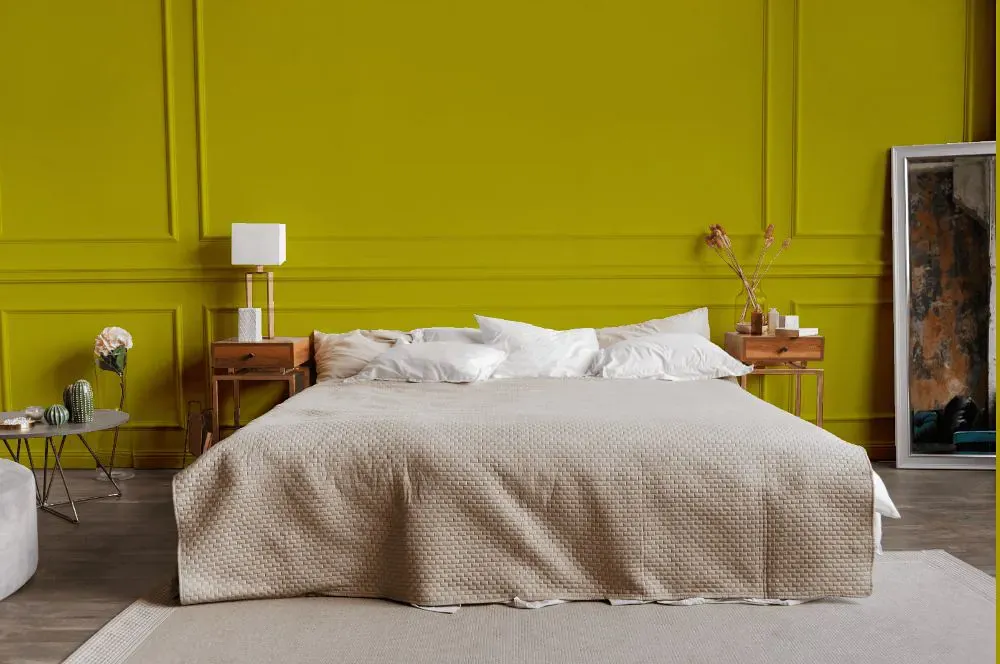 Benjamin Moore Chartreuse bedroom