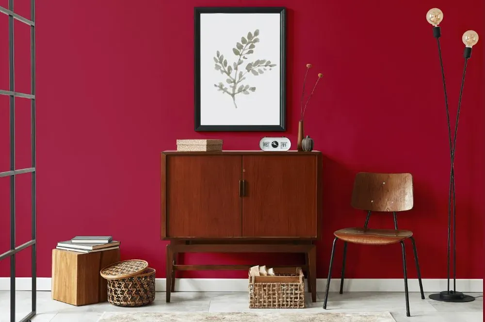 Benjamin Moore Cherry Burst japandi interior