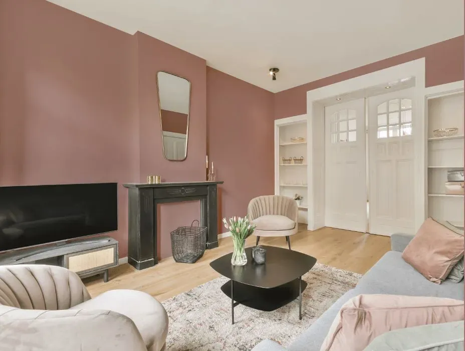 Benjamin Moore Cherry Malt victorian house interior