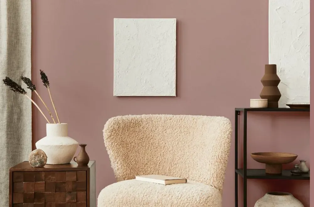 Benjamin Moore Cherry Malt living room interior