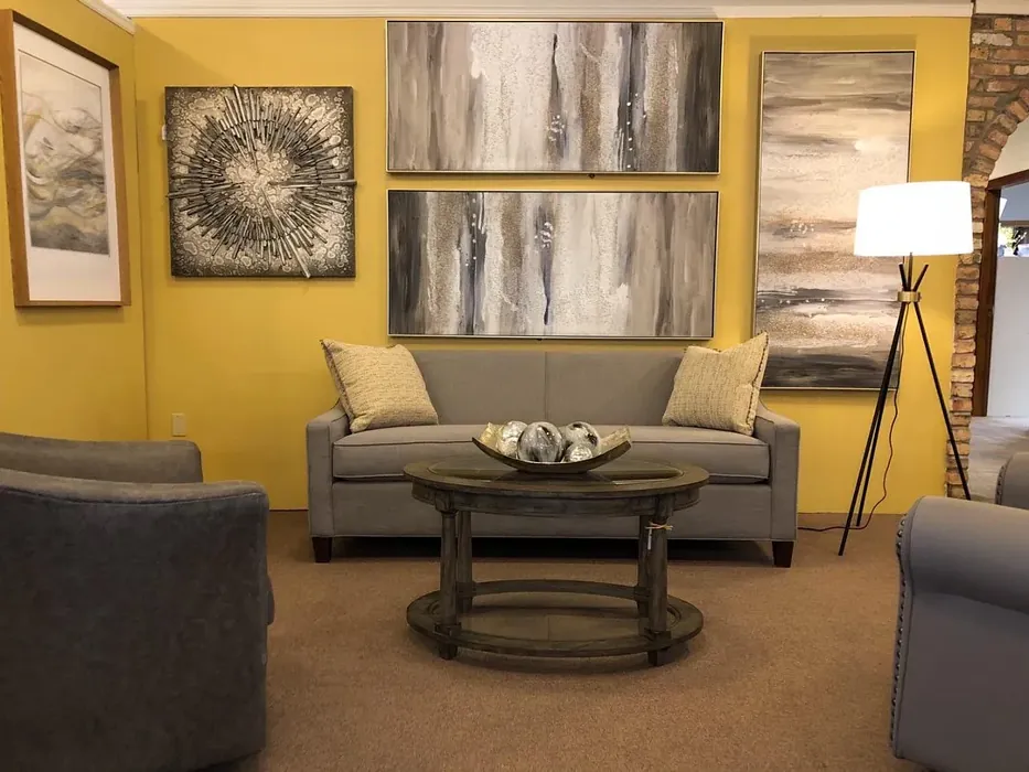 Benjamin Moore Chestertown Buff living room interior