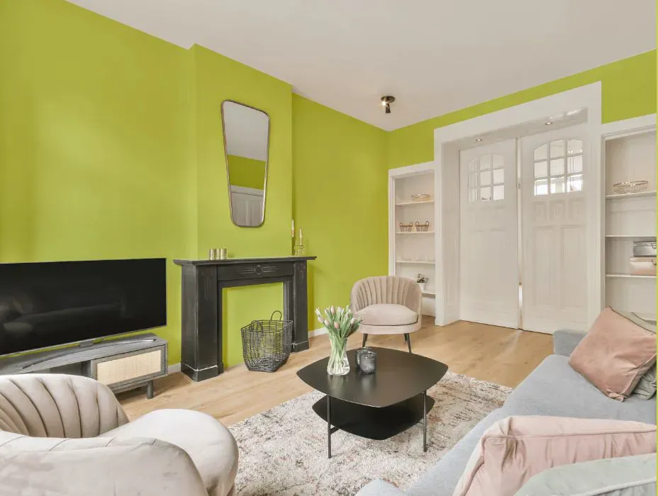Benjamin Moore Chic Lime victorian house interior