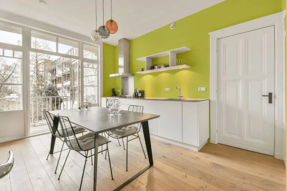 Benjamin Moore Chic Lime kitchen review
