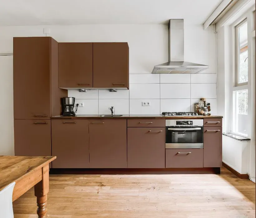 Benjamin Moore Chocolate Pudding kitchen cabinets