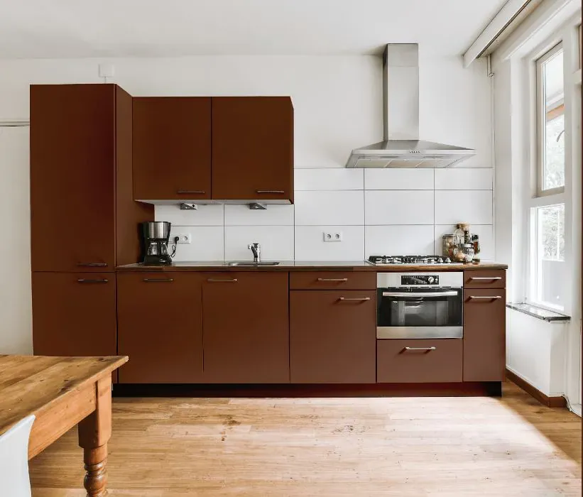 Benjamin Moore Chocolate Truffle kitchen cabinets