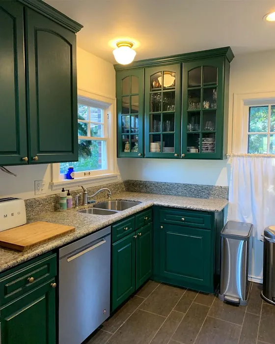 Chrome Green kitchen cabinets paint review