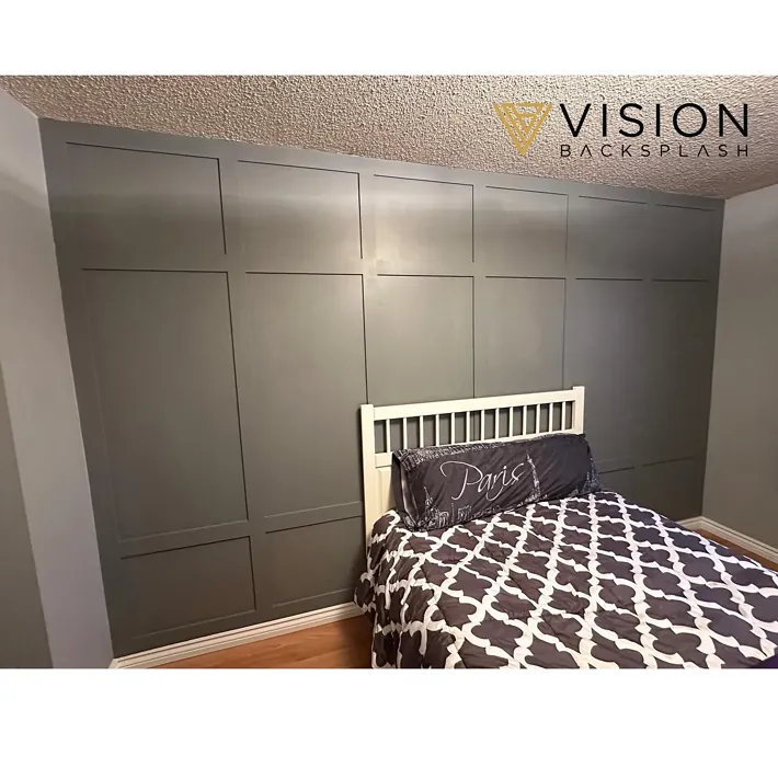 Benjamin Moore AF-705 bedroom accent wall