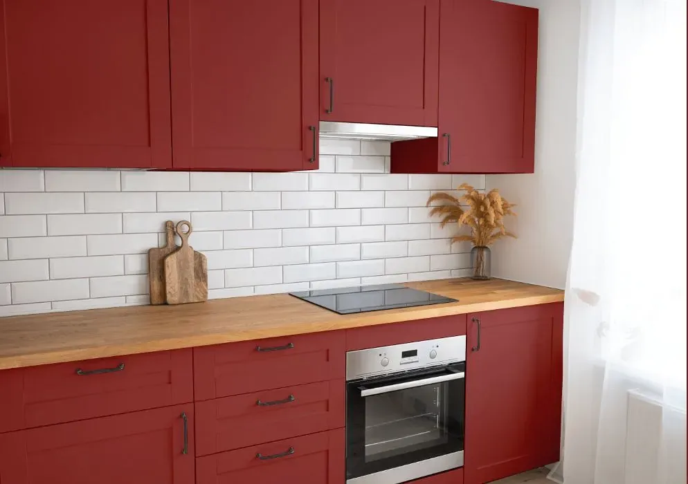 Benjamin Moore Cinnabar kitchen cabinets