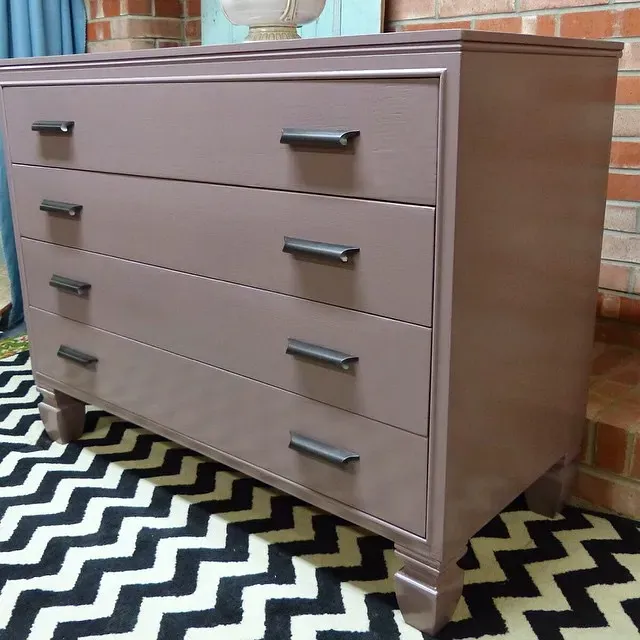 Benjamin Moore Cinnamon Slate painted dresser 