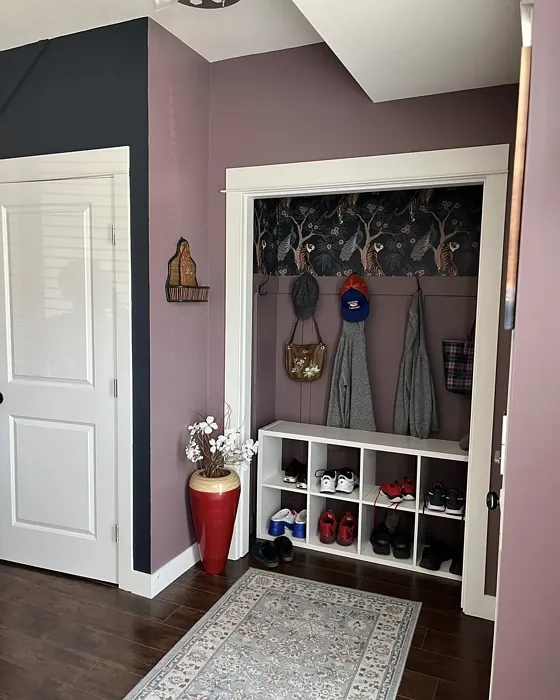 Benjamin Moore Cinnamon Slate hallway color