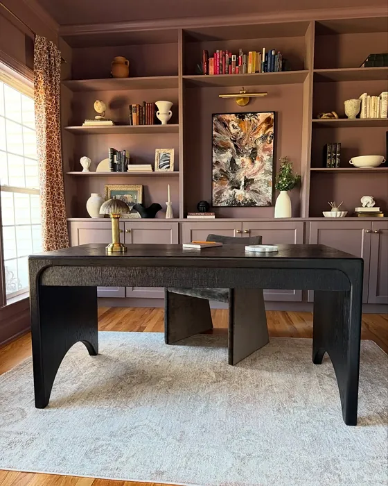 Benjamin Moore Cinnamon Slate home office interior