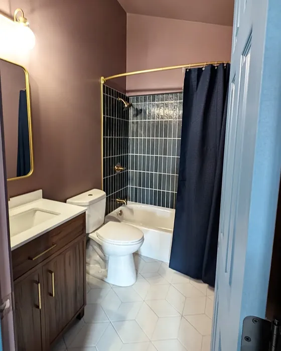 Benjamin Moore Cinnamon Slate bathroom inspiration