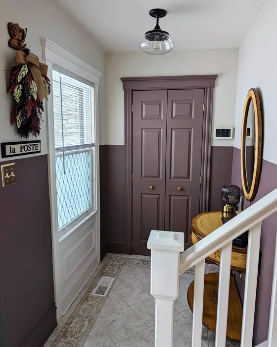 Benjamin Moore Cinnamon Slate hallway inspiration