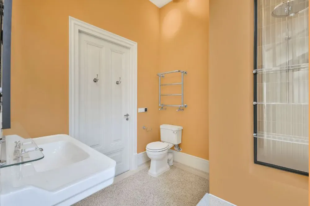 Benjamin Moore Citrus Blossom bathroom