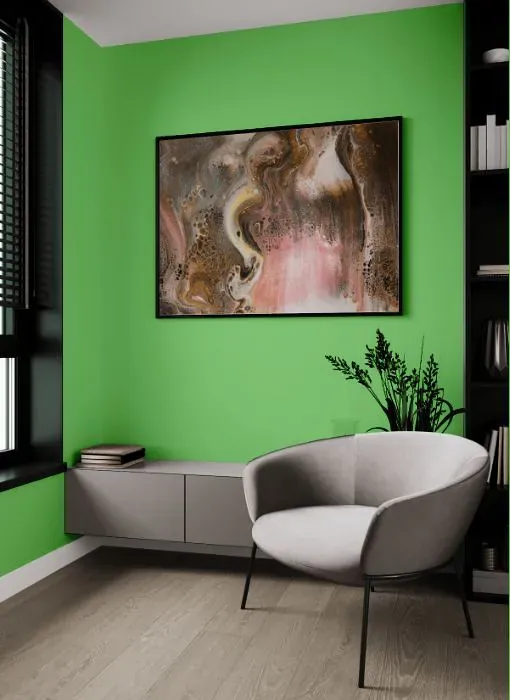 Benjamin Moore Citrus Green living room