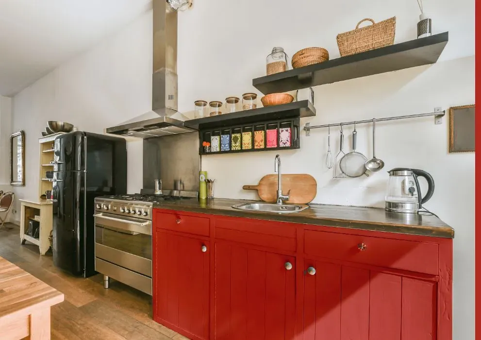 Benjamin Moore Claret Rose kitchen cabinets