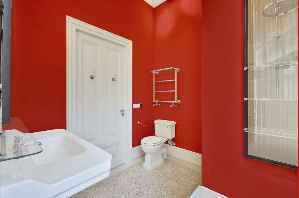 Benjamin Moore Claret Rose bathroom