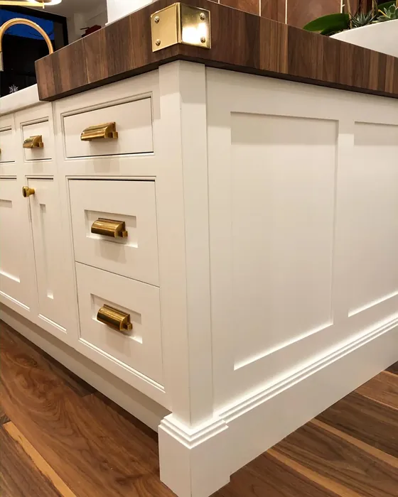 Benjamin Moore Cloud Nine kitchen cabinets 