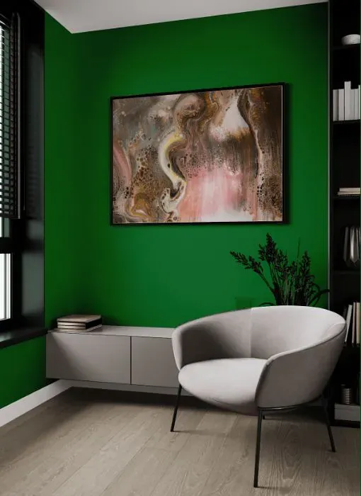 Benjamin Moore Clover Green living room