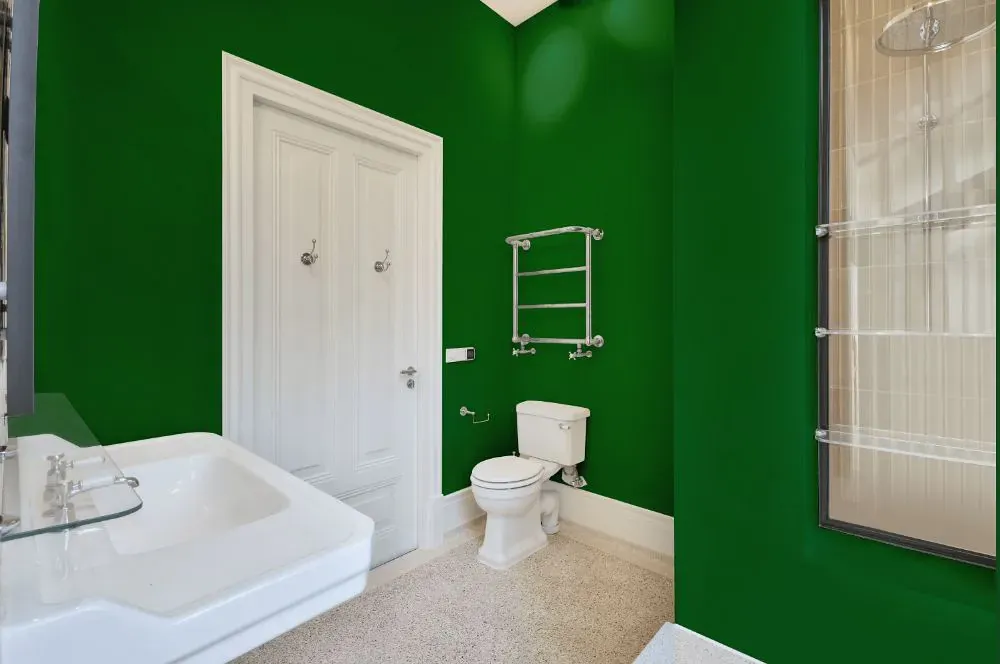 Benjamin Moore Clover Green bathroom