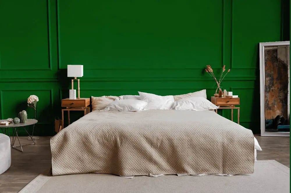Benjamin Moore Clover Green bedroom