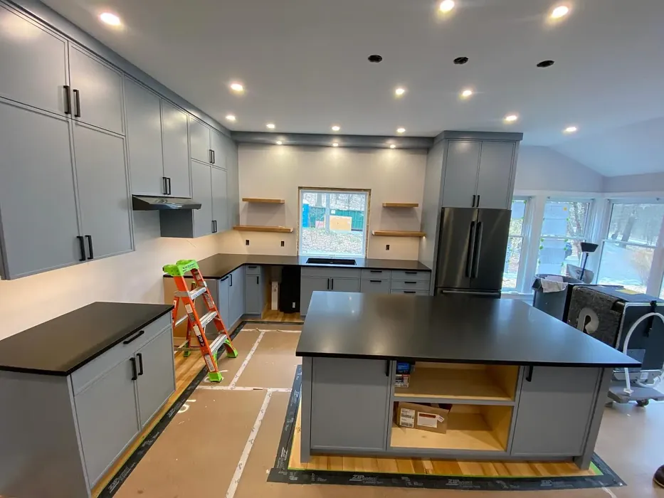 Benjamin Moore Coastline kitchen cabinets color review Benjamin Moore Coastline kitchen cabinets color review