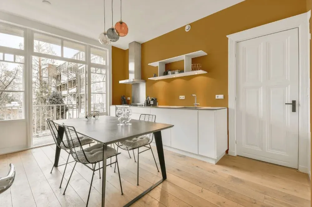 Benjamin Moore Coffeehouse Ochre kitchen review