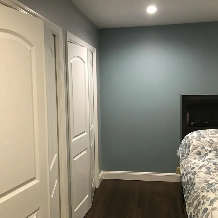 Benjamin Moore Colorado Gray Bedroom Accent Wall