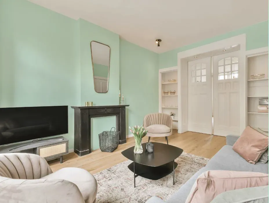 Benjamin Moore Cool Mint victorian house interior