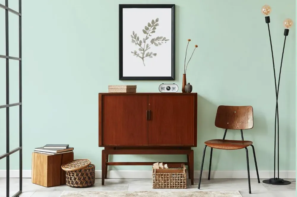 Benjamin Moore Cool Mint japandi interior