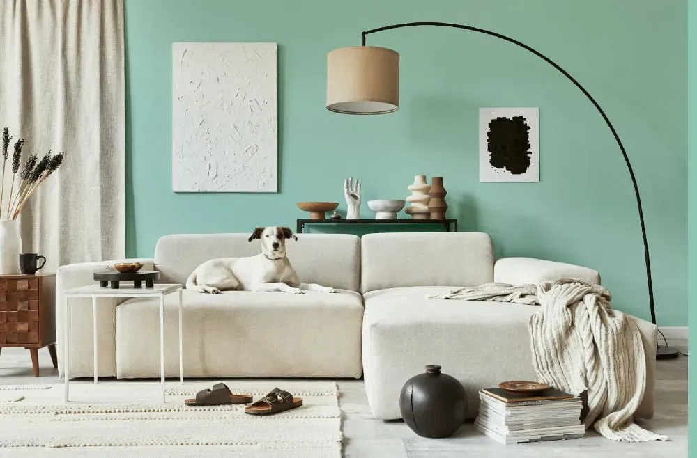 Benjamin Moore Copper Patina cozy living room