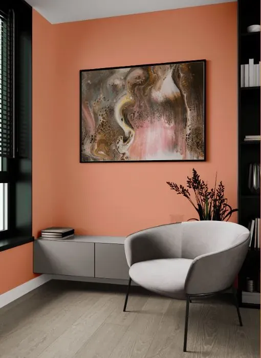 Benjamin Moore Coral Glow living room