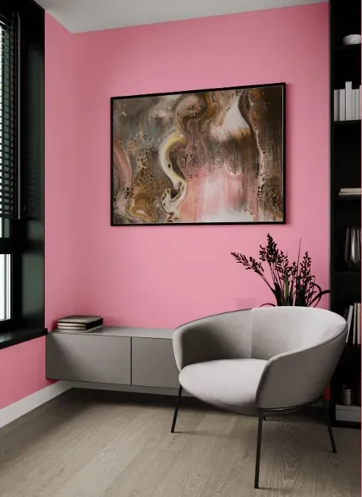 Benjamin Moore Coral Pink living room