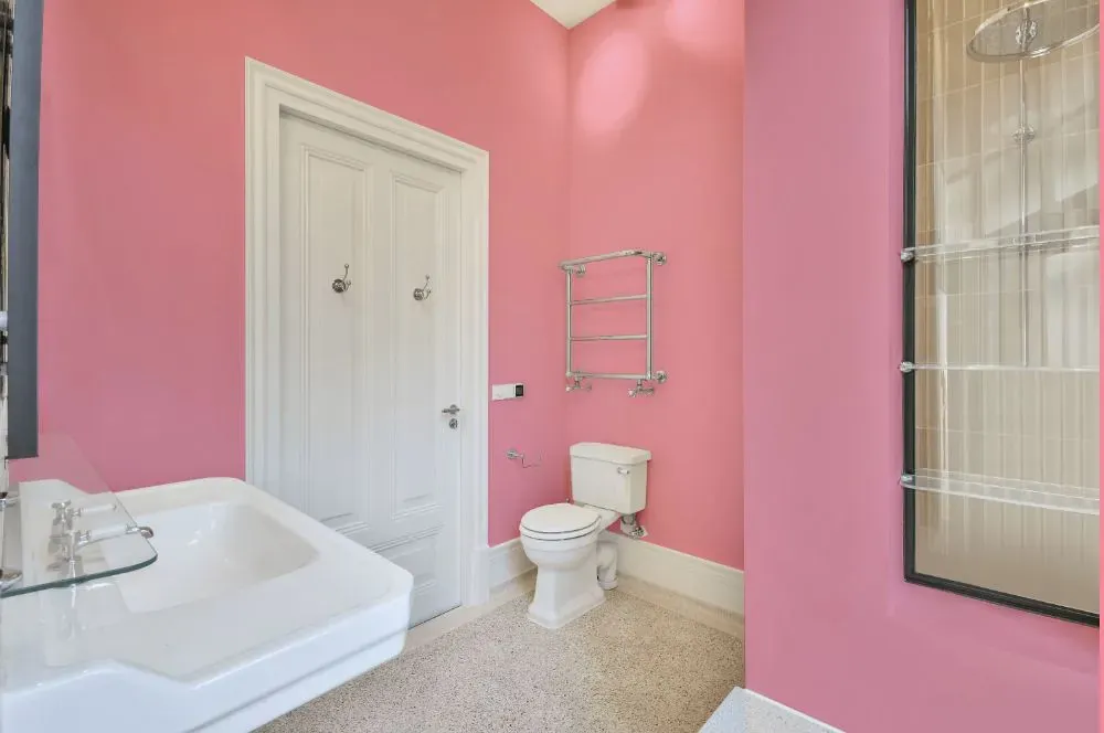Benjamin Moore Coral Pink bathroom