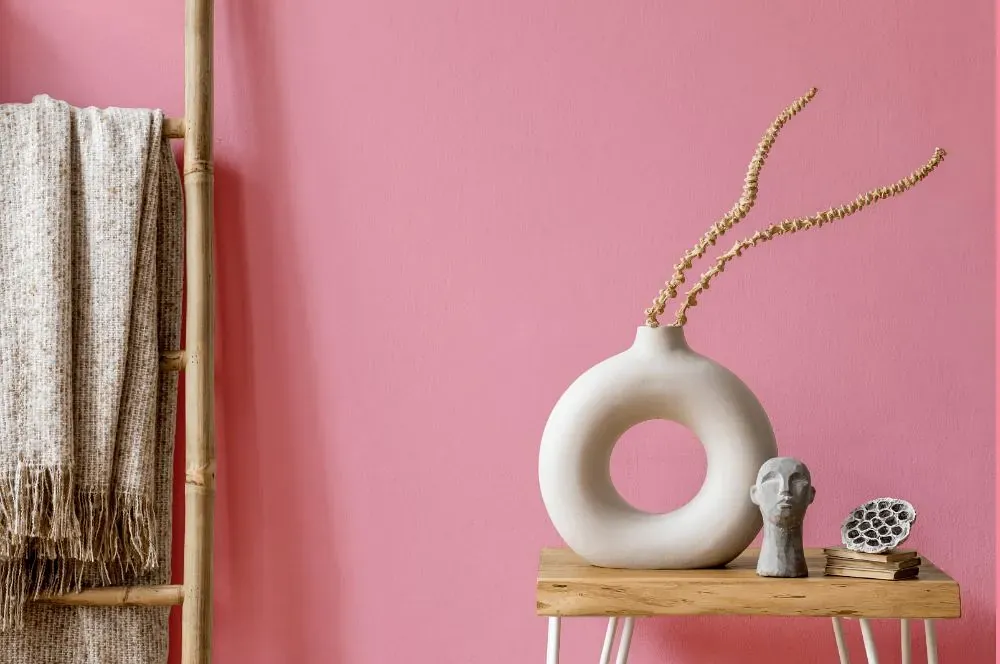 Benjamin Moore Coral Pink wall