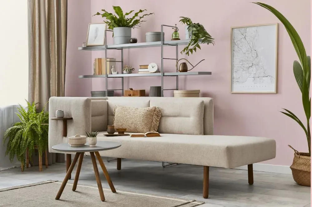 Benjamin Moore Cotton Candy living room