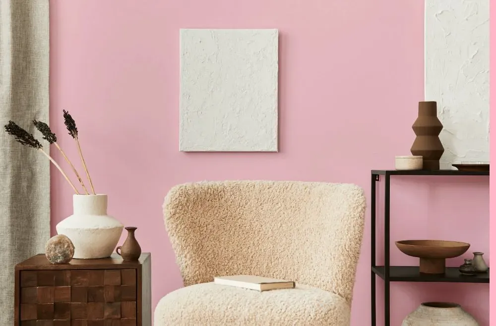 Benjamin Moore Country Pink living room interior