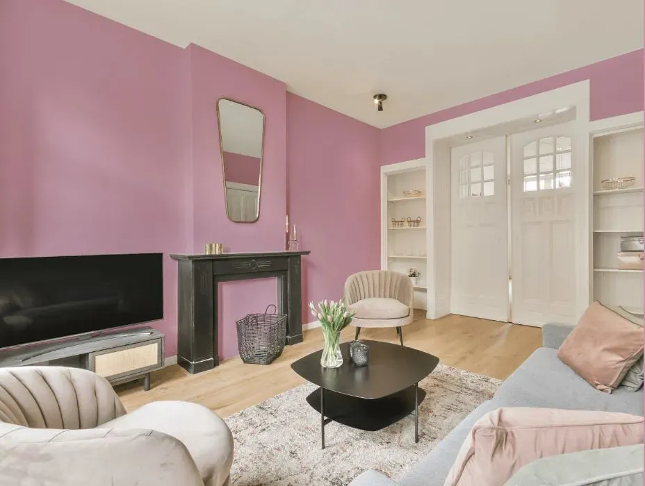 Benjamin Moore Countryside Pink victorian house interior