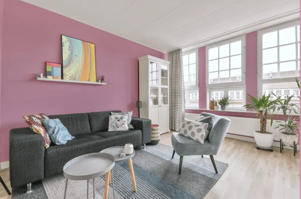 Benjamin Moore Countryside Pink living room walls