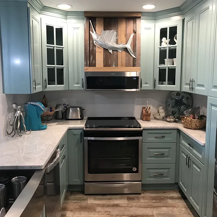 Bm Covington Blue Kitchen Cabinets