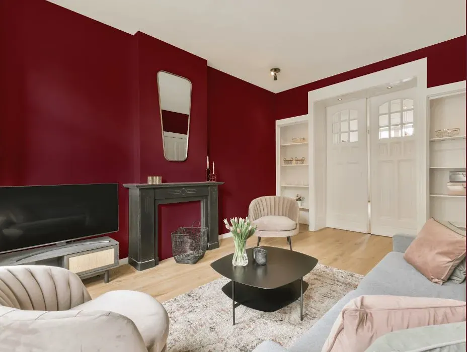 Benjamin Moore Cranberry Cocktail victorian house interior